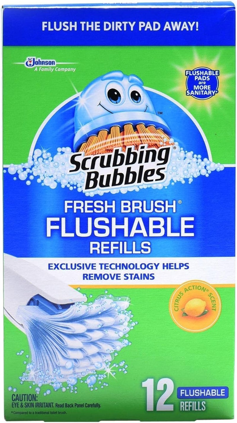 Scrubbing Bubbles Fresh Brush Flushable Refill Pads - 12 Count - Image 1